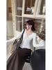 Women's Slim-Fit Lace Splicing Bow Long-Sleeve T-Shirt for Autumn