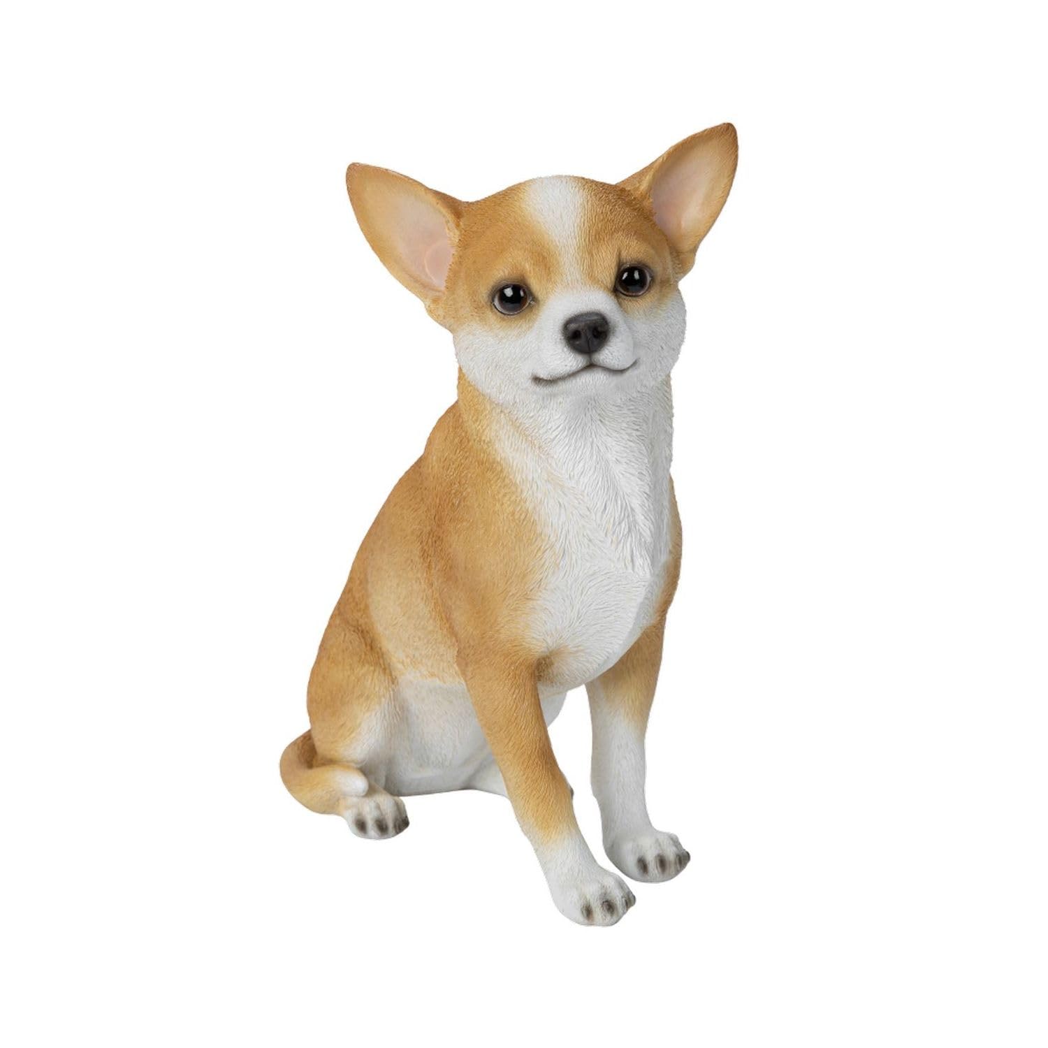 

Ubia Sitting Chihuahua (Large) 19 x 10.7 x 23.5 cm Doll Figurine Ornament Animal Garden Decor Dog H13111-1