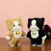 Soft Animal Little Cat Keychain Fluffy Stuffed Kitten Keyring  Backpack Decor