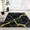 Nordický luxusní domácí koberec do obývacího pokoje Pratelný Černobílý Mramorový Koberec pod Pohovku do Ložnice Dekorace Obývací Pokoj Protiskluzová Podlahová Rohož