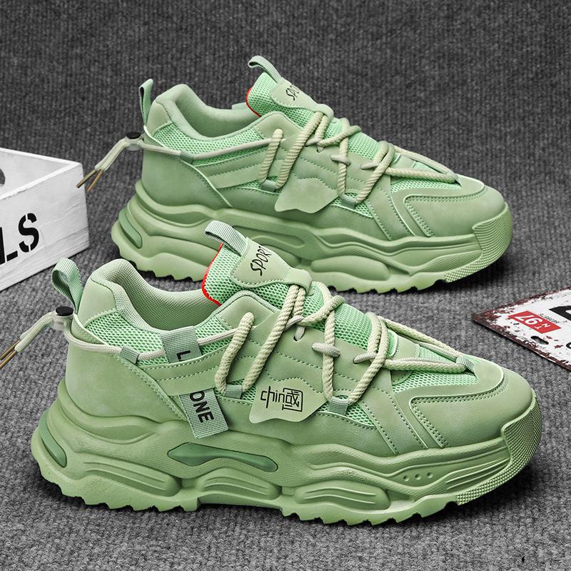 Autumn new breathable mesh sneakers, youth running heightening dad shoes 39