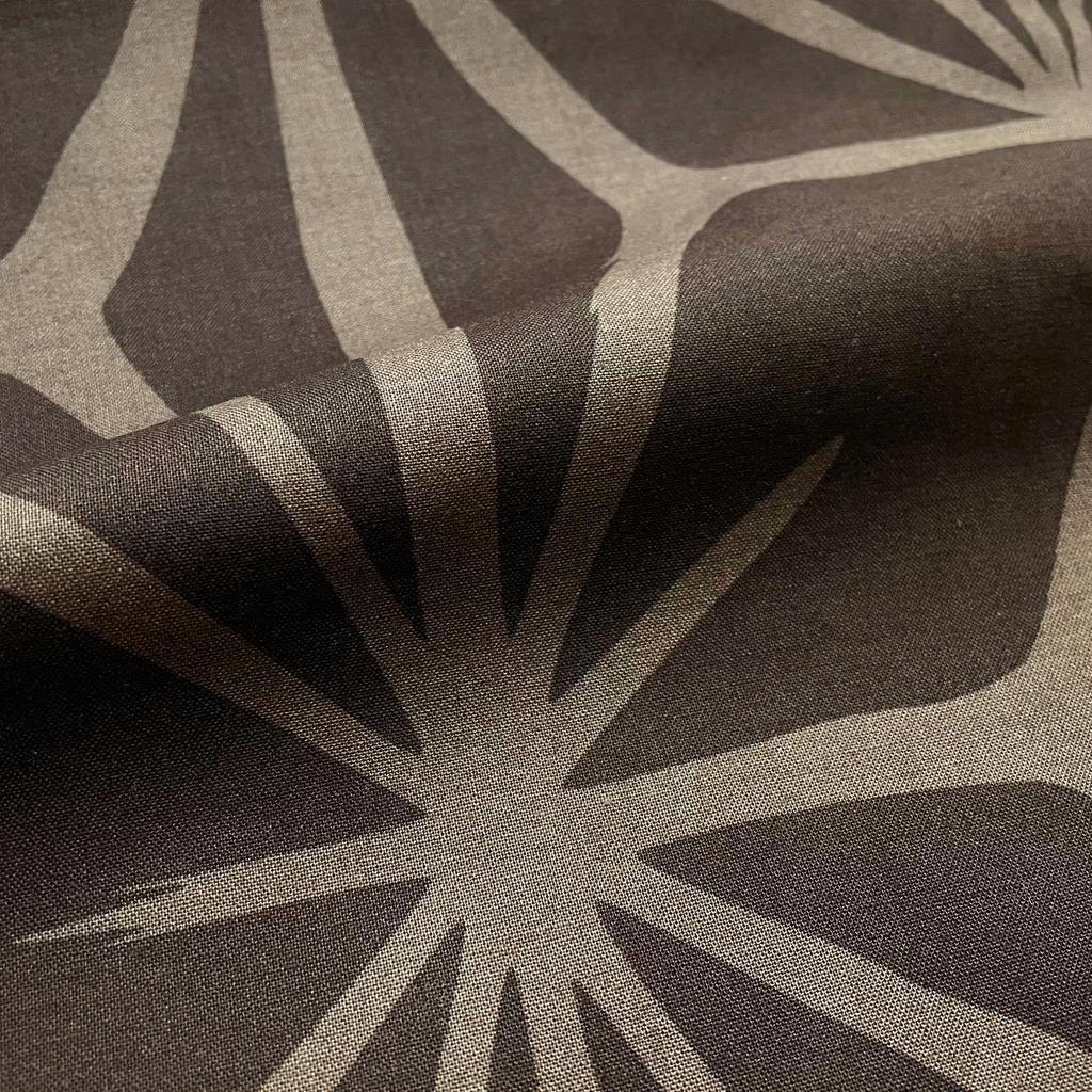 Fuuka Yukata and Obi Set Size Hemp Leaf Pattern Size Z33002X Men's (2 Pieces), LL, Brown, (Obi/Black, B43)