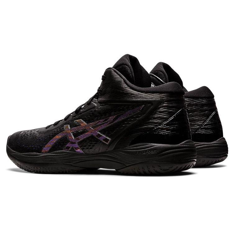 Asics Gel-Hoop V14 Round Toe Comfortable Mid-Top Basketball Shoes Unisex Sneakers Black Purple 1063A050-001