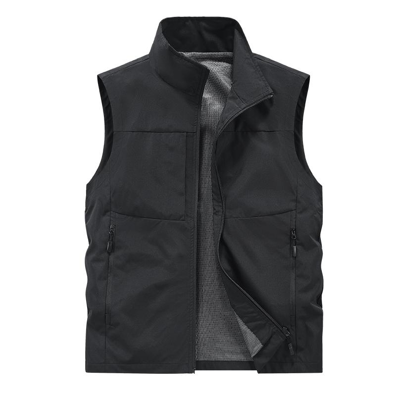 Men's Outdoor Sports Leisure Fishing Windproof Breathable Leather Vest Spring and Autumn Outdoor Sleeveless Camouflage Vest