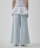 Teulimingbeodeu Glossy Layered Skirt [ White ]