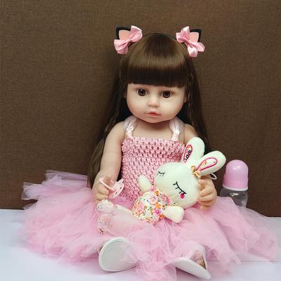 Reborn Baby Doll, lebensechte Soft Touch-Puppen von hoher Qualität, Geschenke für Kinder, Spielzeug, Ganzkörper-Weichsilikon, Reborn-Kleinkindpuppe
