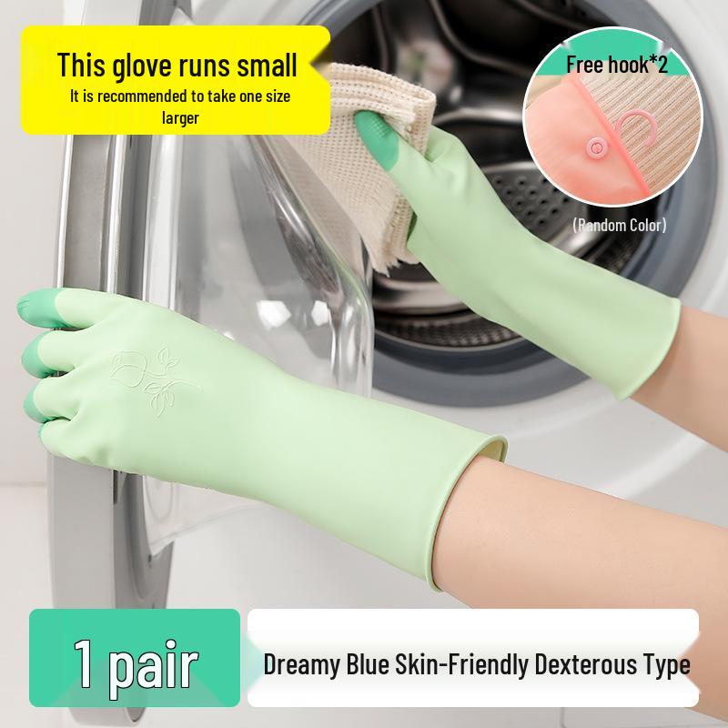 

Women s Thickened Rubber Dishwashing Gloves - Waterproof, Oil-Proof, Durable for Kitchen and Laundry Tasks S