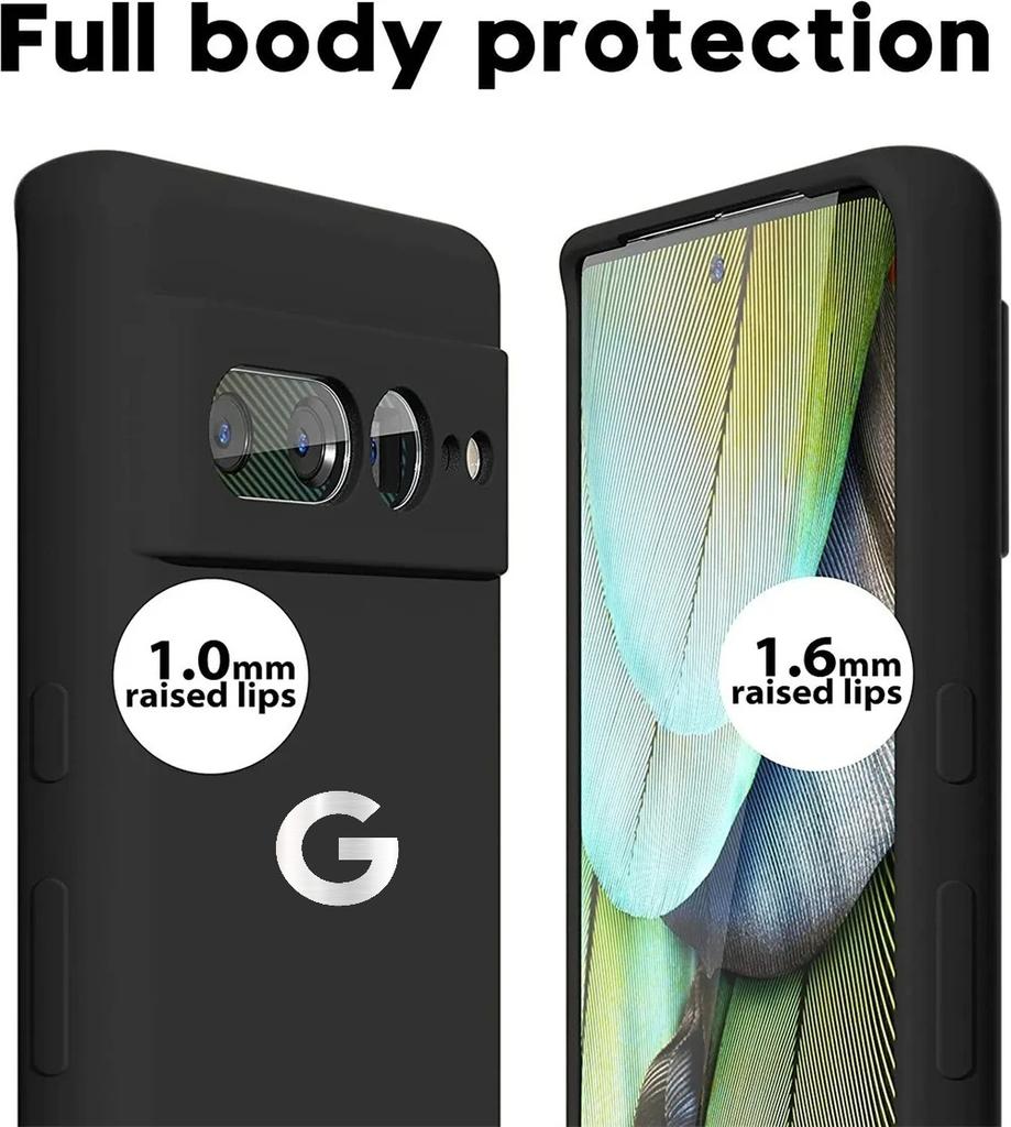 Ultra Slim Liquid Silicone Phone Case for Google Pixel 10 9 Pro XL 8 7 6 A Pro Wireless Charging Shockproof Protector Back Cover