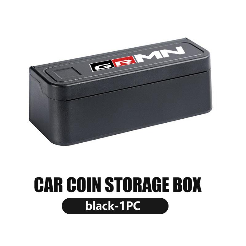For Toyota Car Small Coins Holder Storage Box Coin Collectible Case Creative Central Armrest Box Wallet Crown GR Corolla YARIS