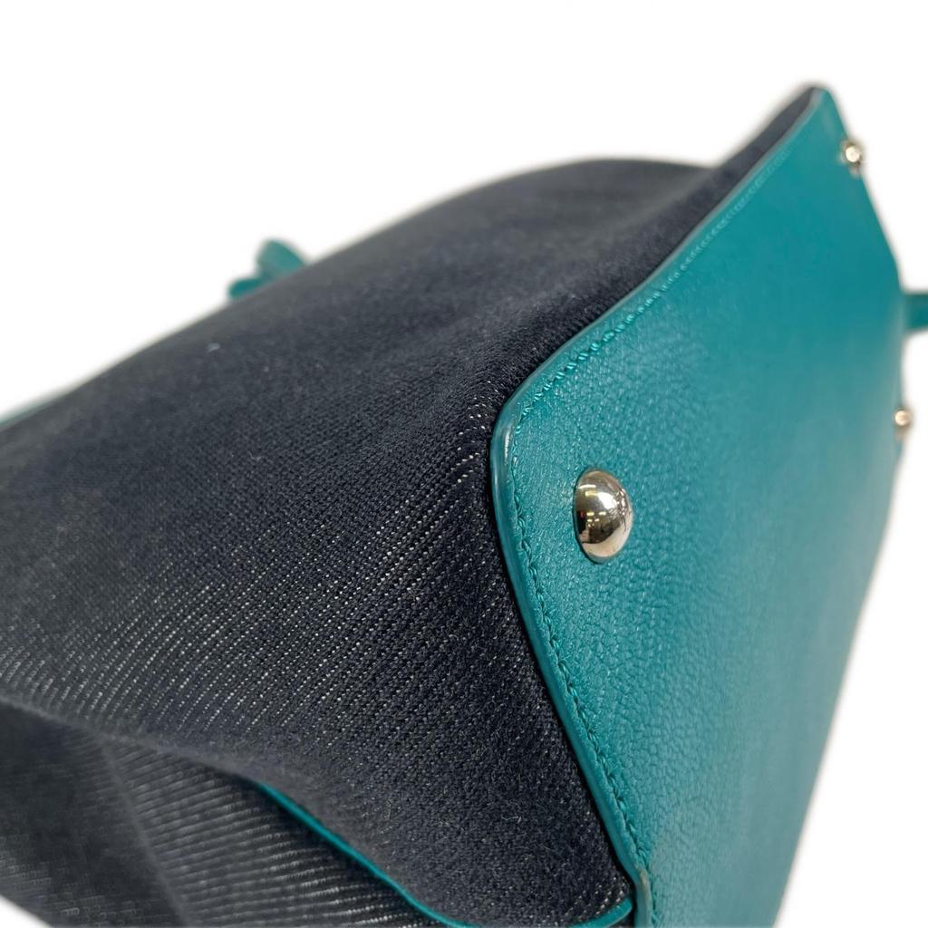 FENDI Petite to Jules 8BH253-V9W 149-2575 Handbag Navy Women 2-Way Denim used