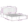 VidaXL Cadre de lit extra long sans matelas 160x220 cm bois massif, meuble de chambre à coucher, sommier, lit en bois, lit, 3309231