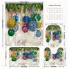 4Pcs Luxury Merry Christmas Shower Curtain Sets Waterproof  for Bathroom Non-Slip Bathroom Rugs Lid Toilet Cover Bath Mat