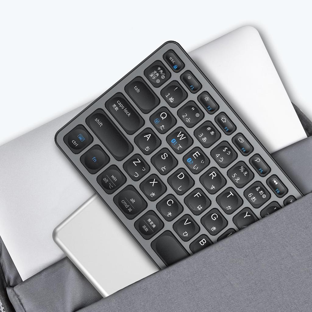 iClever Wireless Keyboard, Bluetooth & 2.4G, Rechargeable Type-C, Quiet, Compact, Slim, JIS Standard, Japanese Layout, Lightweight, Pantograph Style,