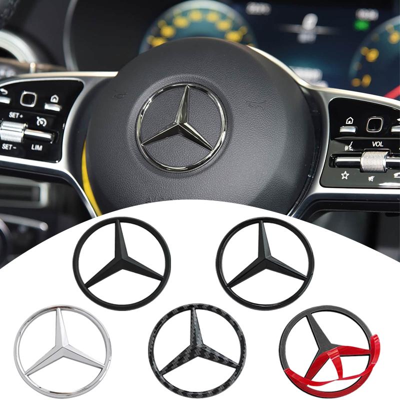 Car Steering Wheel Center Sticker 52mm 58mm for Mercedes Benz W205 W212 W213 W246 C180 W167 W166 W176 A B C E Class GLE GLK RSTUV1