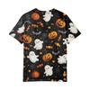 Women's V-Neck Halloween Print Lightweight Blouse for Spring and Summer