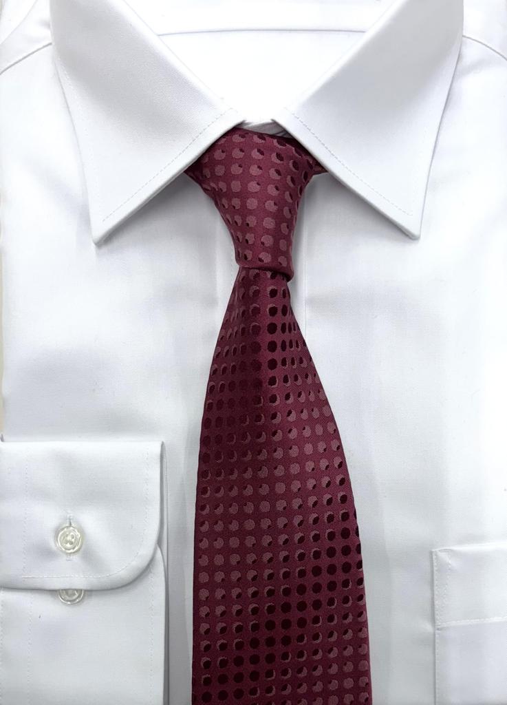 [Hiroko Koshino Homme] Men's Brand Necktie 003254-20000-3021 Wine Red Made in Japan FREE (FREE Size)