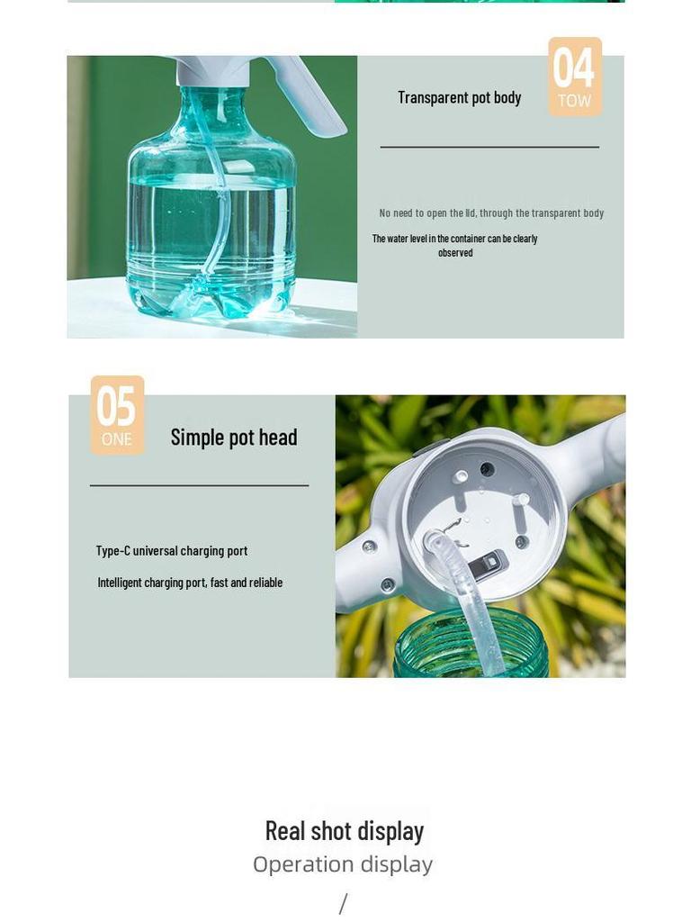 3L White Flower Pot Tray with Sprayer for Balcony Gardening and Disinfection