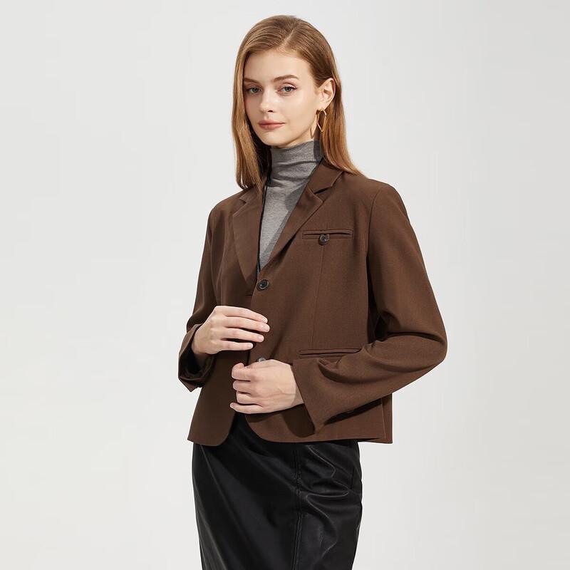 

Tatu Women s Chic Versatile Long-Sleeve Short Jacket S