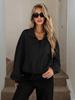 Fall Winter High Neck Zipper Drawstring Pocket Women Loose Baseball Jacket Coat