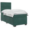 Boxspring Bed with Mattress Dark Green 90 x 200 cm Velvet