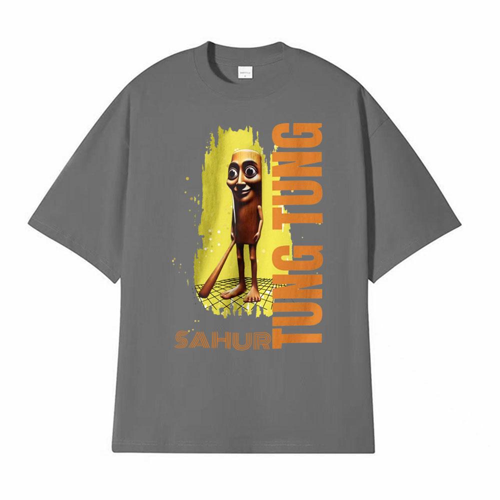 Funny Tung Sahur Meme Tshirt Tralalero Tralala Shark Tee Shirt Men Women Fashion Hip Hop Humor Style  Summer Pop Cotton T Shirt