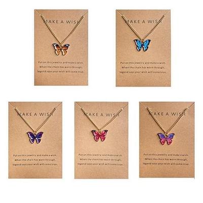 5 Pcs Latest Stylish Butterfly Jewellery Necklace Set for Women Pendant Necklace Gifts for Girls