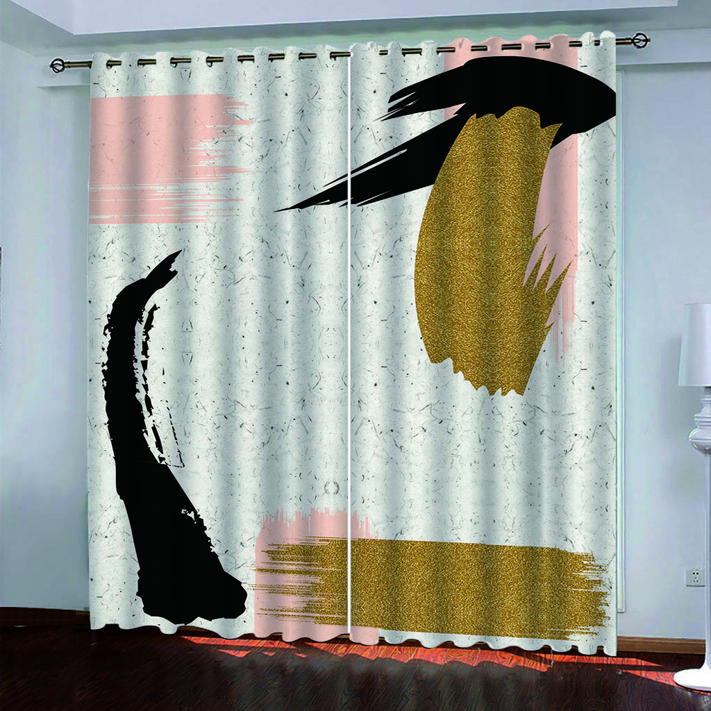 

Odorless Abstract Art Egypt Woman Morandi Lightweight Window Panel Drapes designed for KidsBedroom Living Room Kitchen Door Home Decor 2Pieces Blind W50 X H130(CM)X2&Grommet Top