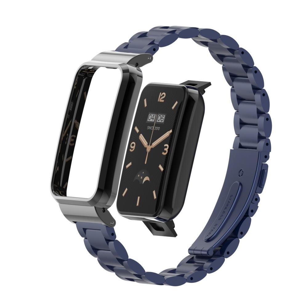 Ramka ochronna Watchband Metalowa obudowa Bransoletka Pasek ze stali nierdzewnej dla Xiaomi Band 7 Pro