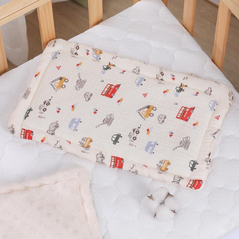 

Подушка для новорожденных, впитывающая пот, дышащая хлопковая, универсальная красный