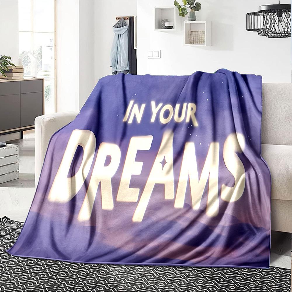 1pc Blanket - movie In Your Dreams Print Design,Lightweight Blanket for Sofa,Bed- Soft &Warm,Gift for All Seasons