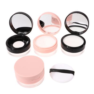 20G Leere Luftkissen-Quastenbox mit Puderquastenspiegel, großer oder kleiner, tragbarer Make-up-Behälter aus elastischem Netzgewebe für losen Puder