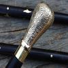 Antique Style Victorian Vintage Designer Brass Handle Cane Wooden Walking Stick