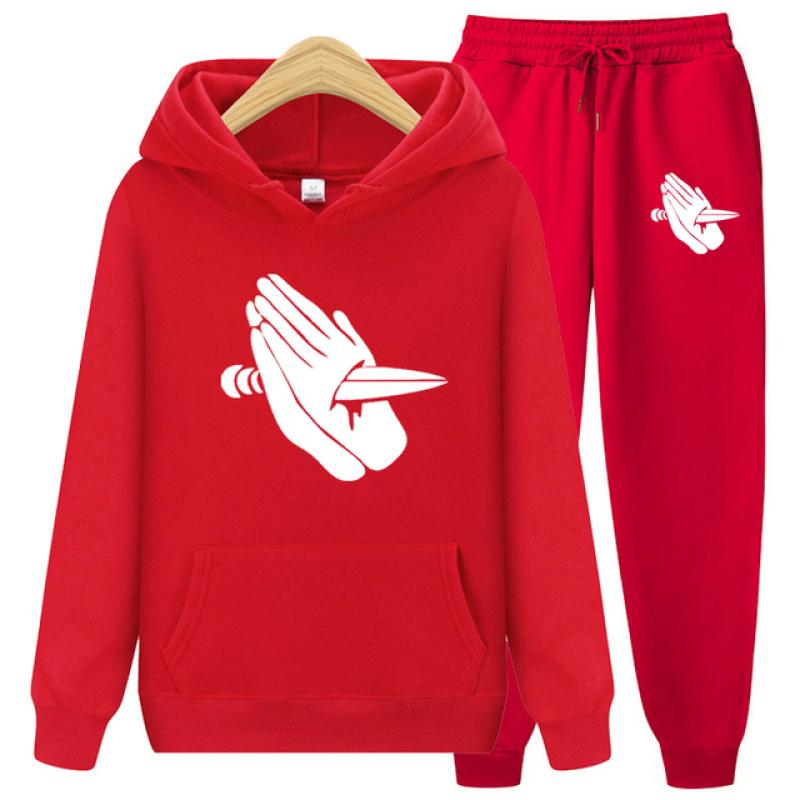 

Мужская толстовка большого размера с проколом обеих рук, свитер + брюки, комплект из 2 предметов, мужская повседневная спортивная одежда для бега, костюм, мужская спортивная одежда