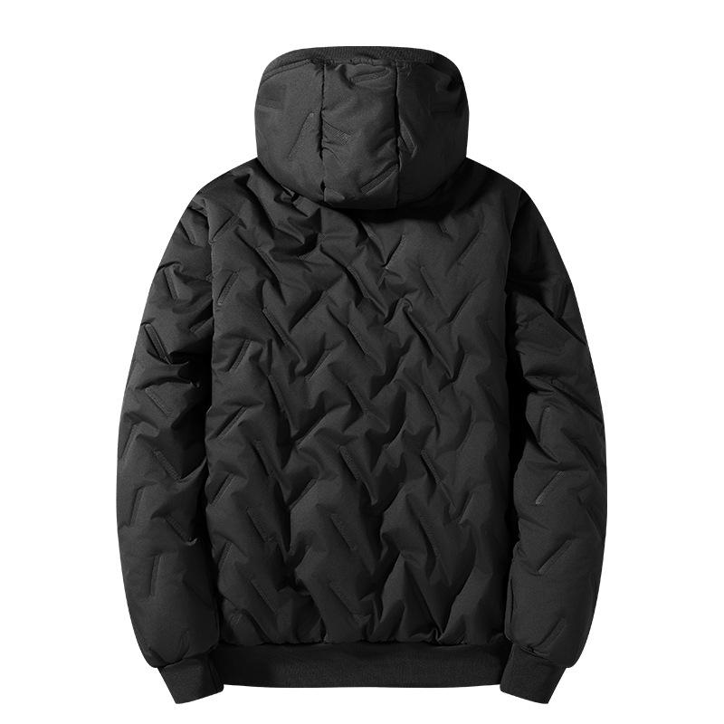 Men's Autumn/Winter Hooded Cotton Jacket - Casual, Warm, Plus Velvet
