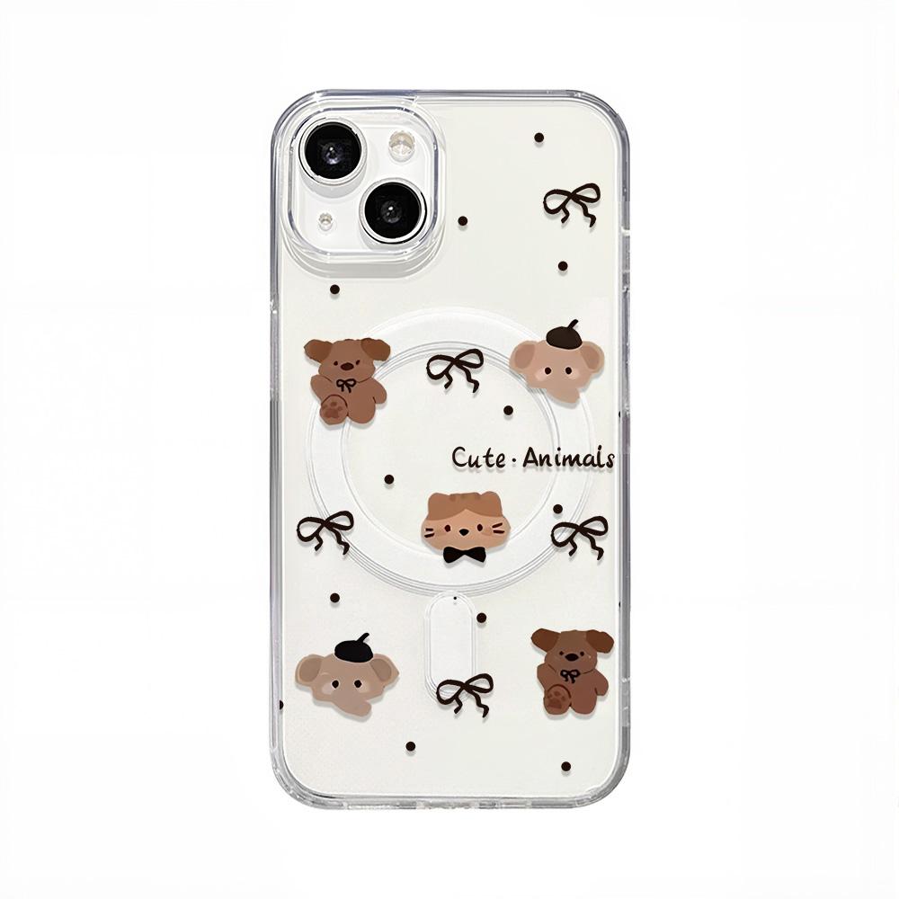 

Магнитный чехол для телефона для iPhone 12 14 16 17 Pro 17 16 15 14 13 12 Pro Max 12 13 14 15 16 Высококачественный противоударный чехол Полная защита Милый стиль iPhone 17 чистый