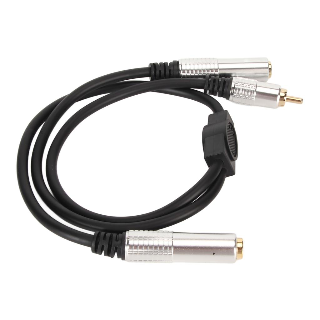 6,35 mm Buchse auf 6,35 mm Buchse Cinch-Kabel vergoldet Sound Y-Splitter-Kabel für Mikrofon Lautsprecher 1,6 Fuß