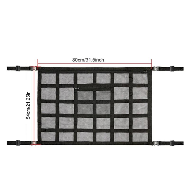 

Car Ceiling Cargo Net Hanging Storage Holder Large Capacity SUV Long Trip Camping Pocket Mesh Car Roof Organizer