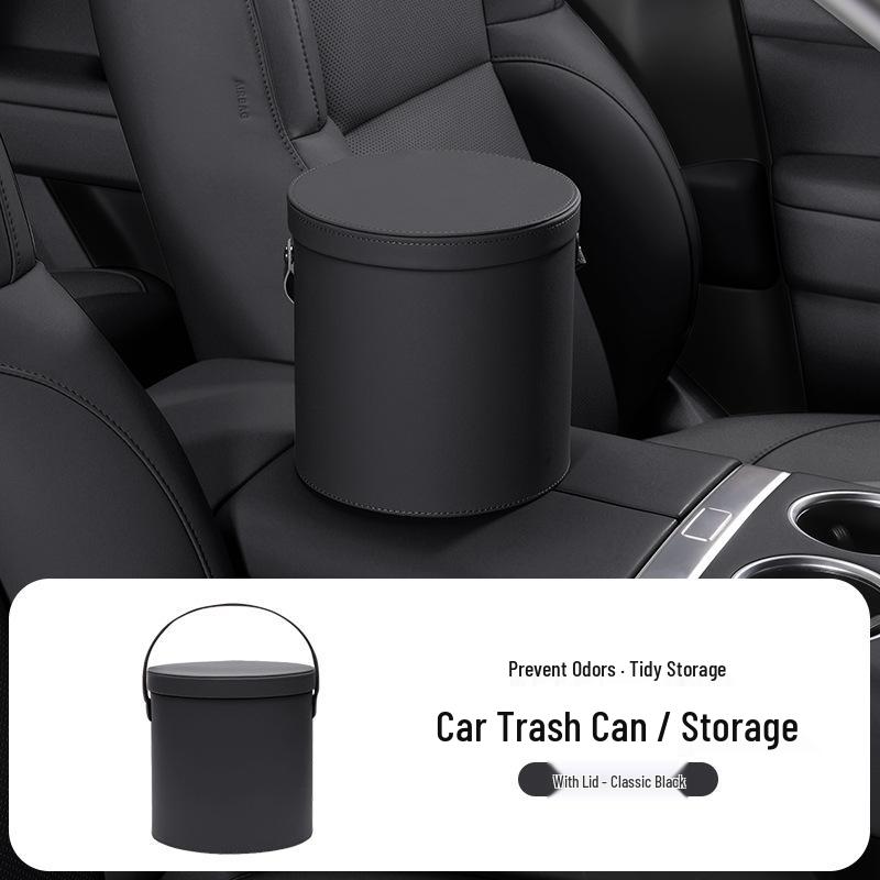 Multifunctional Handheld Car Trash Can with Lid