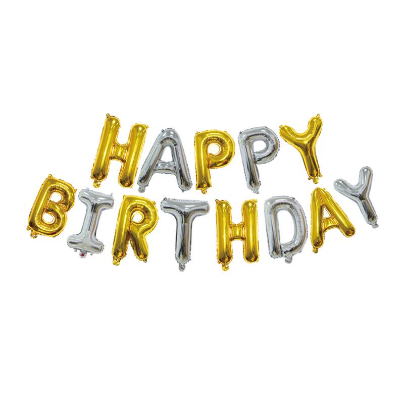 16-Inch English Letter Foil Balloon for Kids' Birthday Party Decor