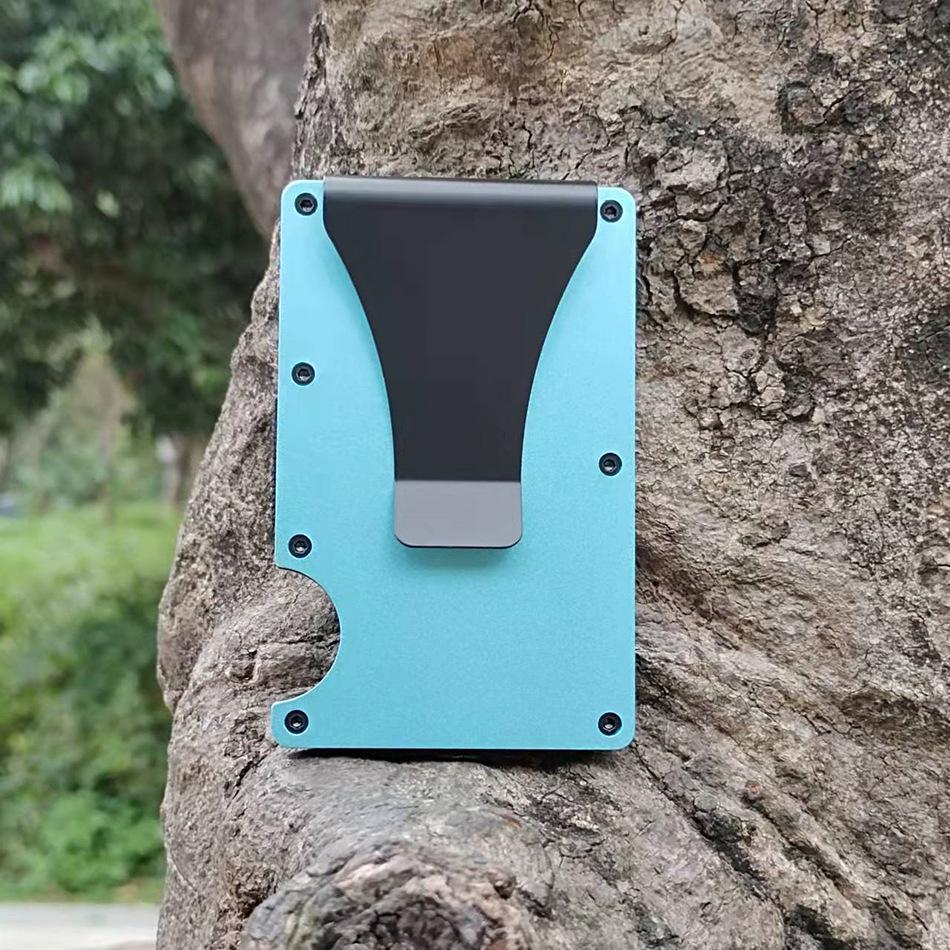 Aluminum Alloy RFID Anti-Theft Ultra-Thin Metal Card Holder Wallet for Men