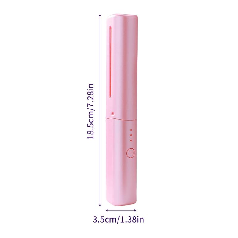 2-in-1 Mini Kabelloser Kamm für Glätteisen Lockenstab Temperatur einstellbar Negativ-Ionen Glättungs-Locken-Styling-Tool