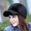 Ladies Winter Whole Mink Hat Mink Fur Fur Fur Outdoor Fashion Warm Korean Version Mink Baseball Cap Cotton Hat