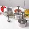 304 Edelstahl Hamburgerfleischpresse Burger Patty Maker Form Manuell Kuchen Rind Schwein Reispresse Herstellungsformen Grillfleischwerkzeug