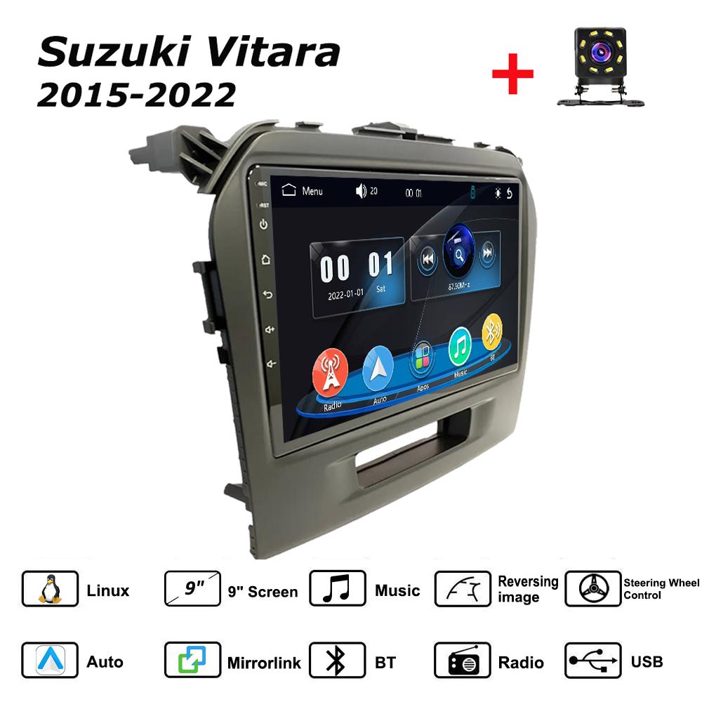 

Car Radio Multimedia MP5 Player Head Unit Stereo BT For Suzuki Vitara 2015-2022 чёрный