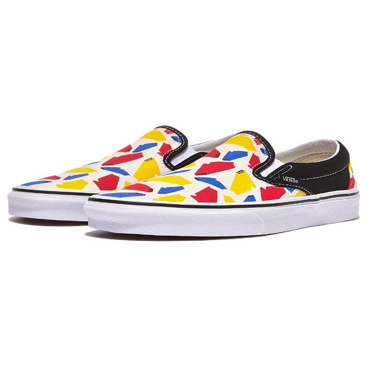 Vans Slip-On Comfortable Casual Low-Top Skate Shoes Unisex Sneakers White Multicolor VN0A4U382O8