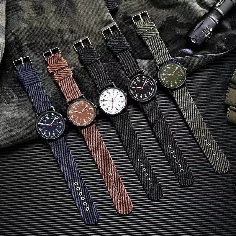 Luminous Needle Scale Men's Braided Belt Casual Watch Silent Student Watch Men's Quartz Watch