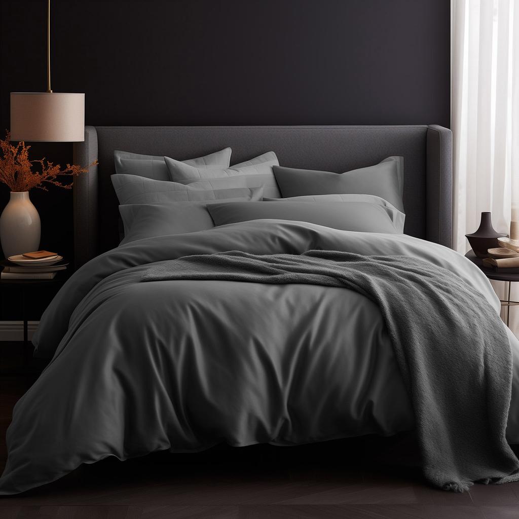 Pillowcase 70x80, 100% COTTON satin, light gray, plain
