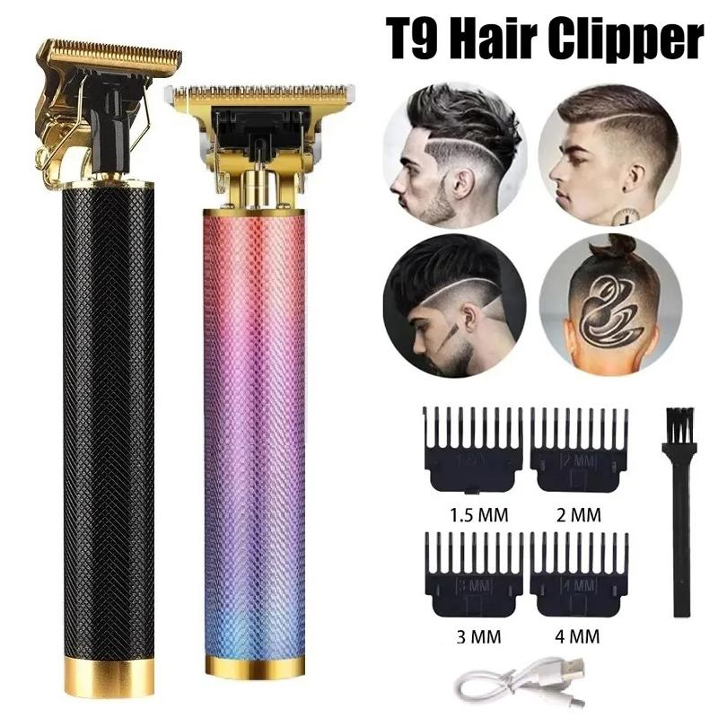 T9 Vintage Hair Trimmer USB Fast Charging Hair Cutting Machine Electric Hair Clipper Portable Shaver Barber Professional Barber