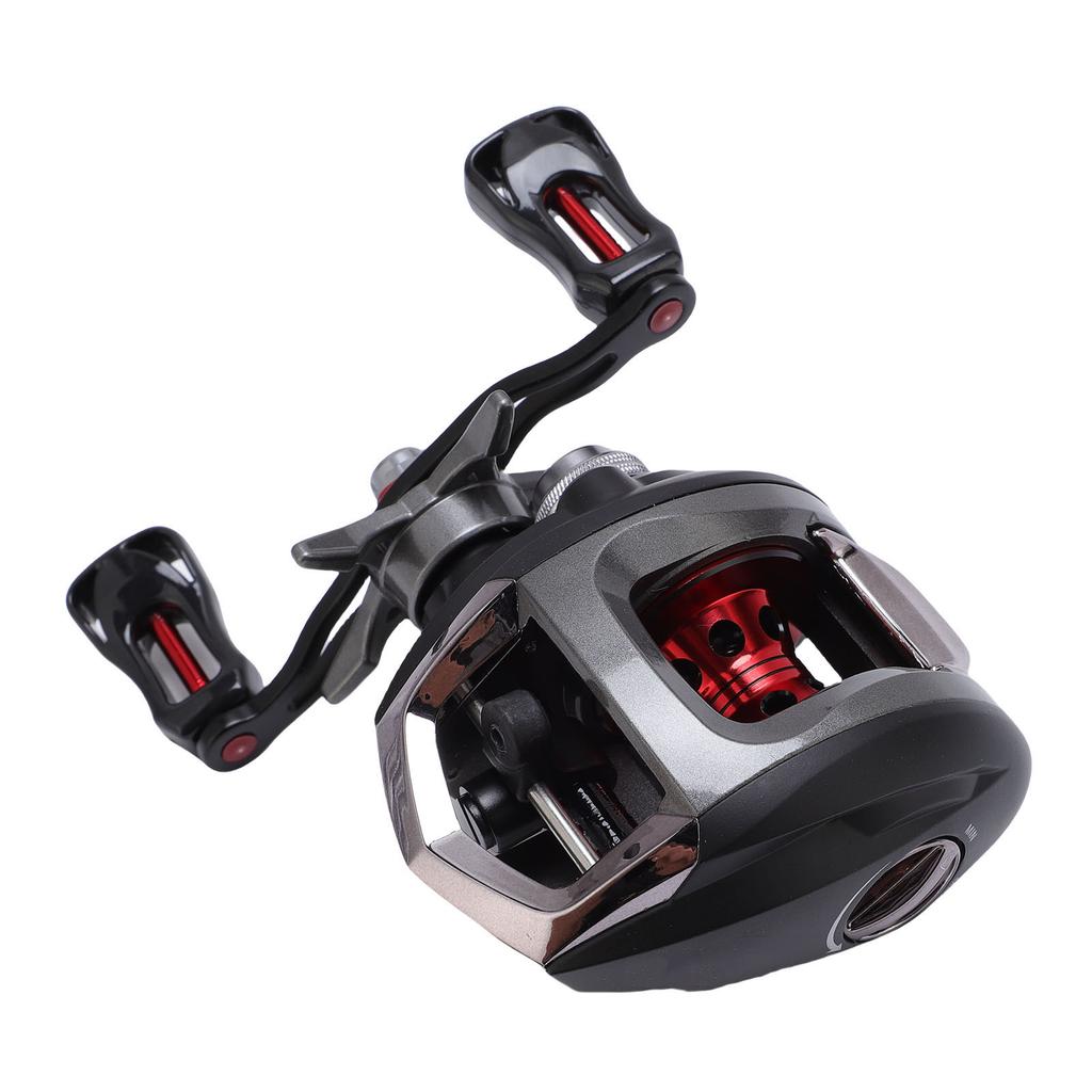 Baitcasting Reel with Magnetic Dual Braking System 6.3:1 Gear Ratio 8kg Drag Dual Line Cup Right Hand Fishing Reel for