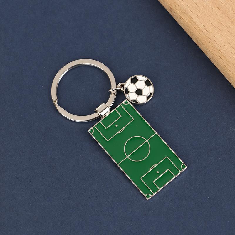 Creative Soccer Playground Keychain Unisex Metal Tennis Table Tennis Golf Key Holder Fans Gifts